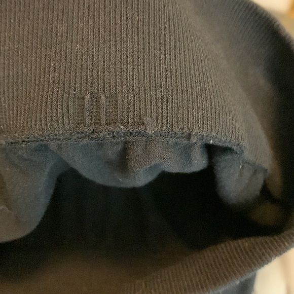 Black Leggings mesh triangle detail on thighs. Cottiny soft stretchy high waist - Picture 8 of 8